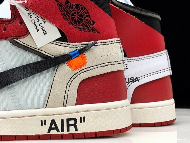 Cheap LUCY Off-White Retro 1 Air Ten AA3834-101 The Chicago Jordan 0812